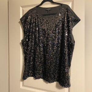 Black sequin top